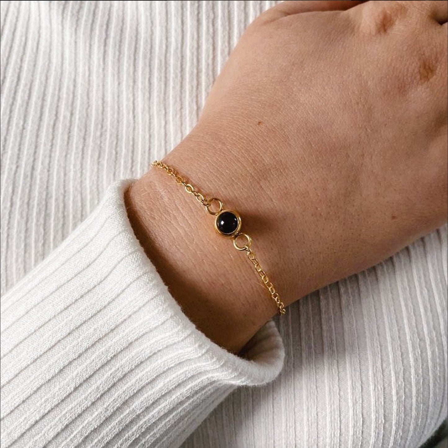 Custom Photo Projection Dainty Bracelet - Hidden Forever