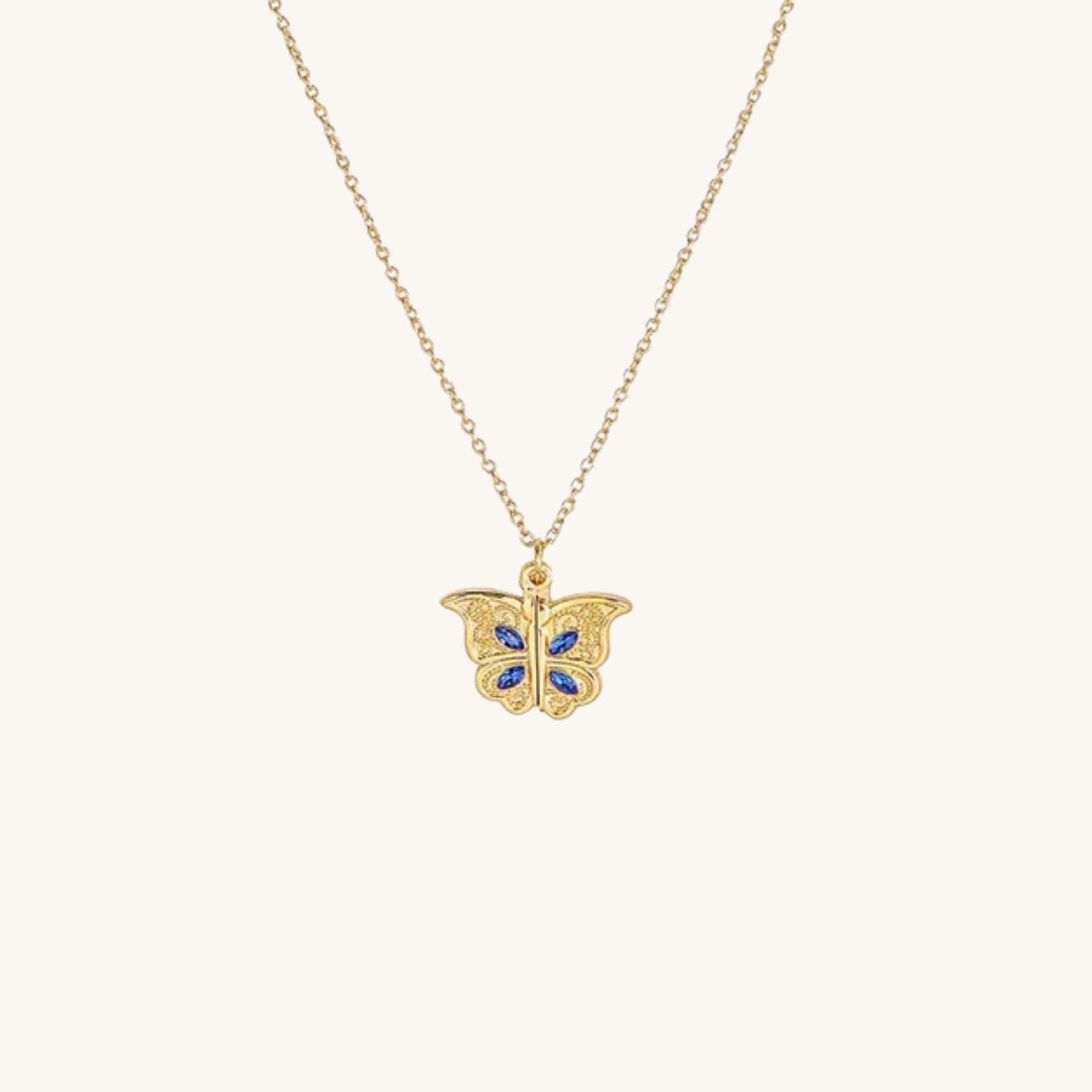 Matching Sisters Heart Butterfly Necklace - Hidden Forever