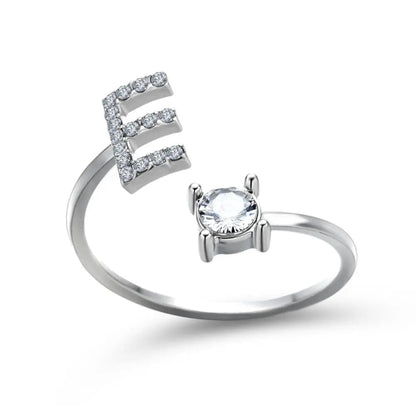 Adjustable Initial Ring - Letters A-Z - Hidden Forever