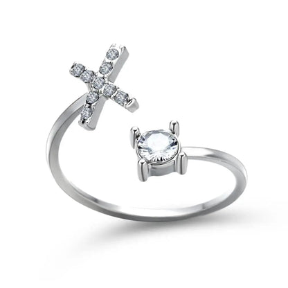 Adjustable Initial Ring - Letters A-Z - Hidden Forever