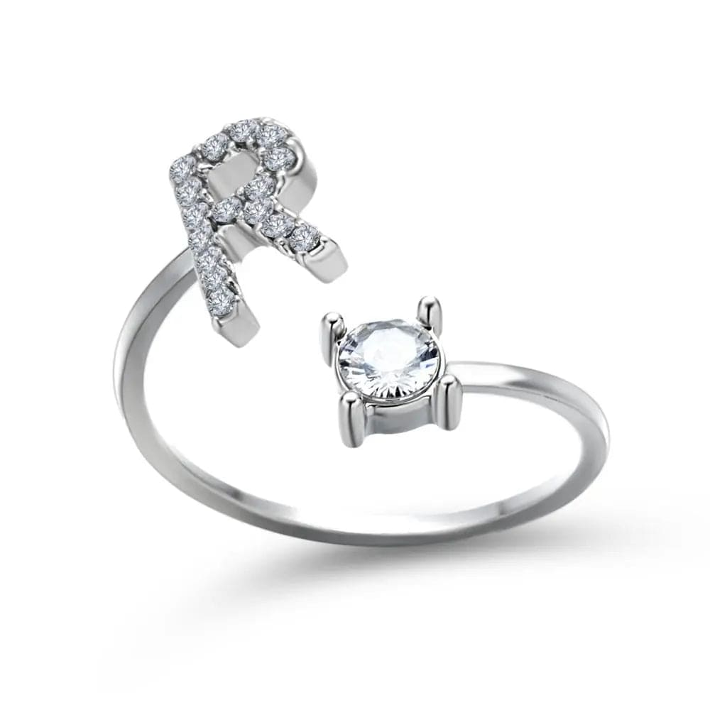 Adjustable Initial Ring - Letters A-Z - Hidden Forever