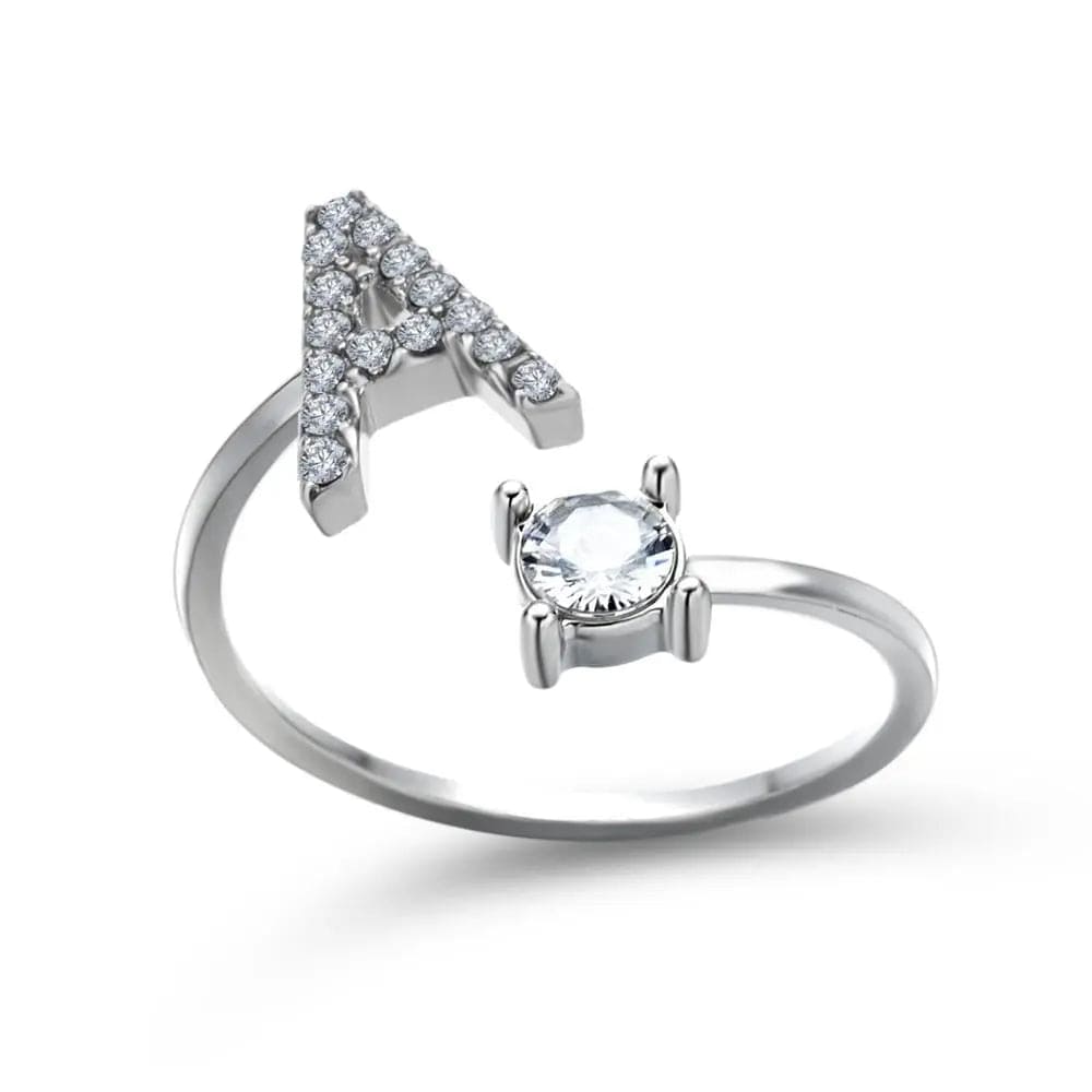 Adjustable Initial Ring - Letters A-Z - Hidden Forever