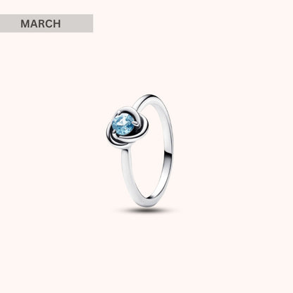 Birthstone Eternity Circle Ring - Hidden Forever