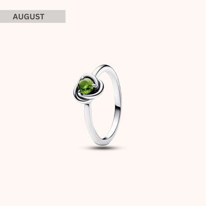 Birthstone Eternity Circle Ring - Hidden Forever