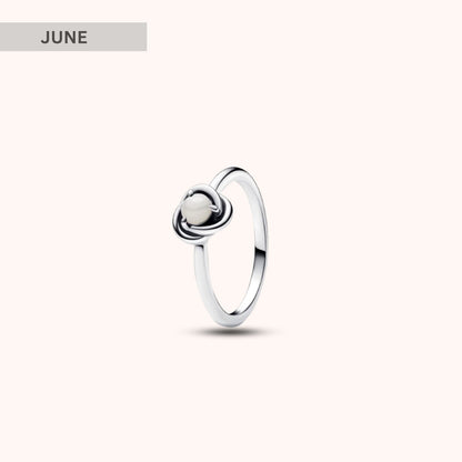 Birthstone Eternity Circle Ring - Hidden Forever