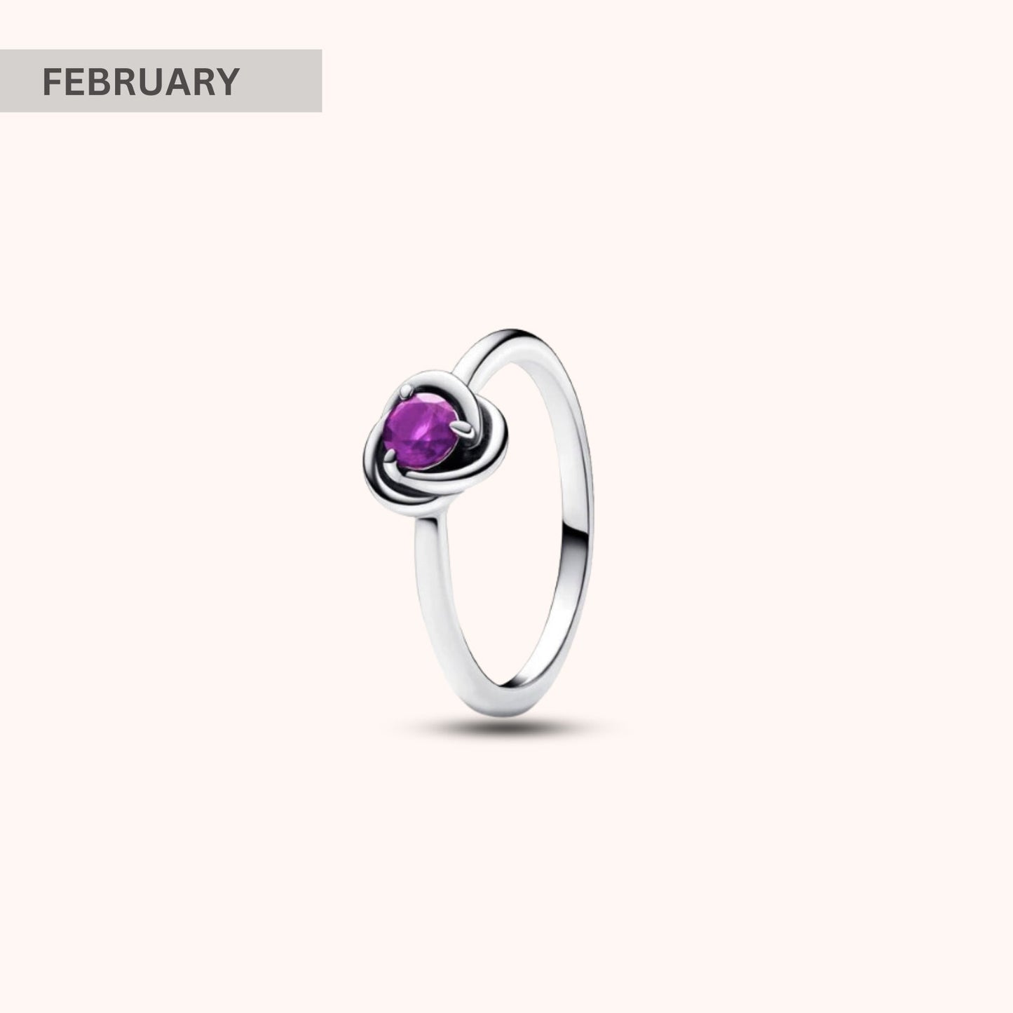 Birthstone Eternity Circle Ring - Hidden Forever