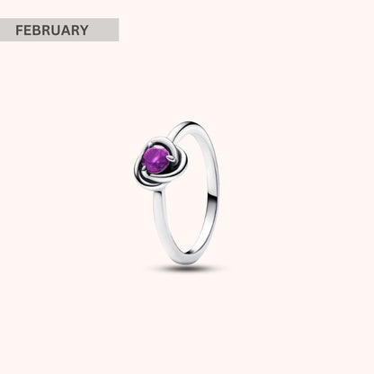 Birthstone Eternity Circle Ring - Hidden Forever