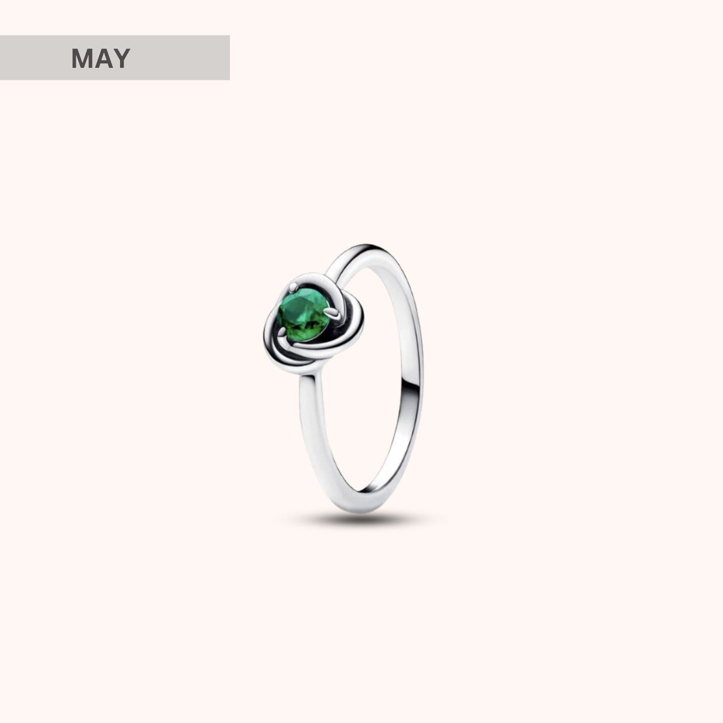 Birthstone Eternity Circle Ring - Hidden Forever
