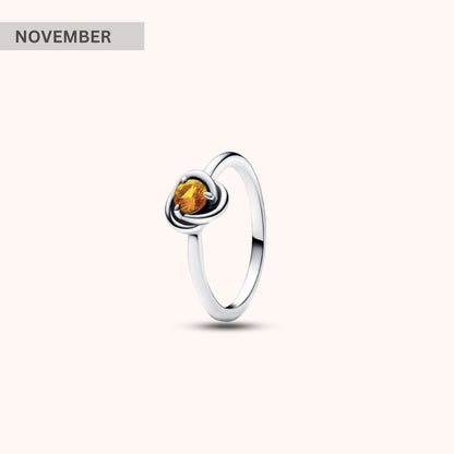 Birthstone Eternity Circle Ring - Hidden Forever