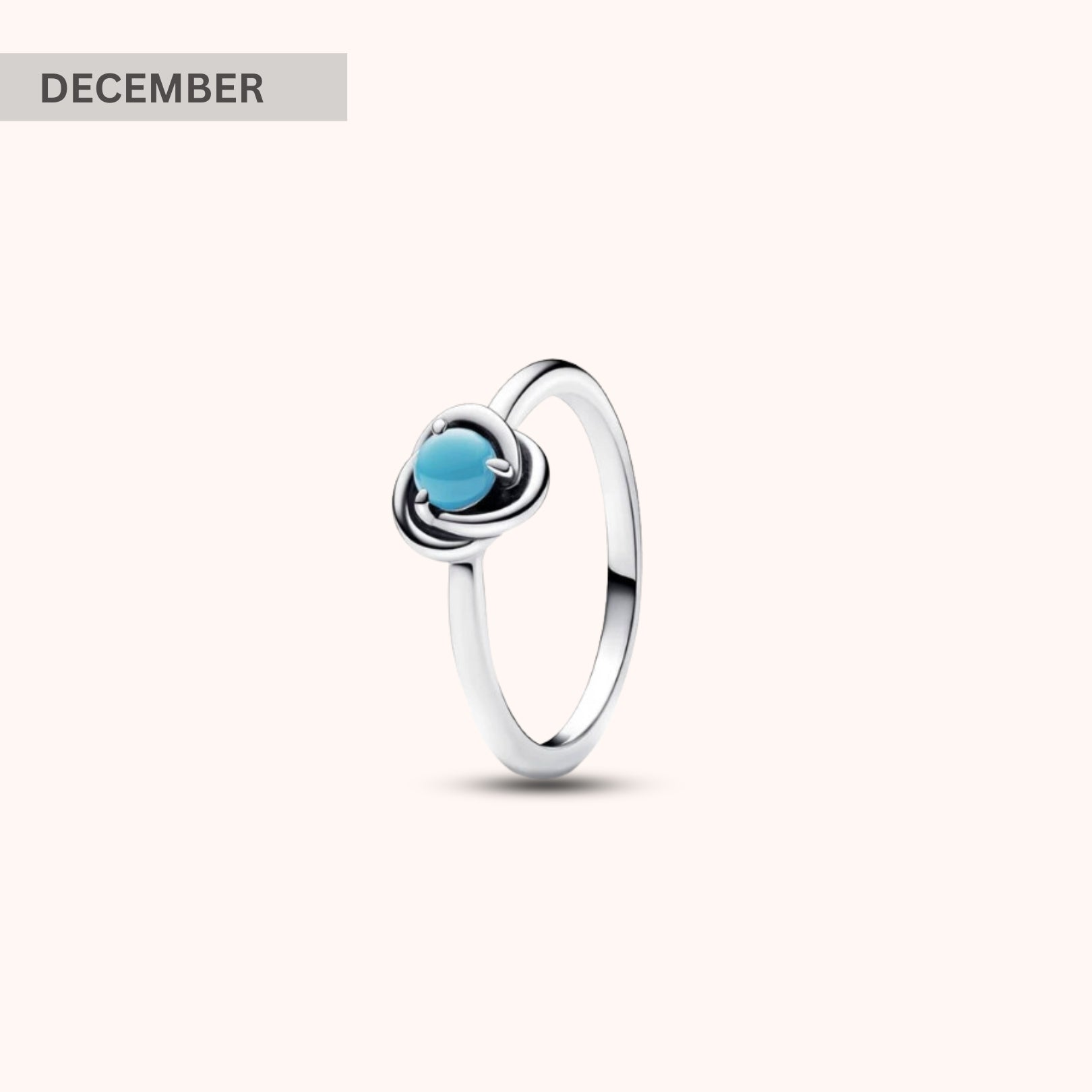 Birthstone Eternity Circle Ring - Hidden Forever