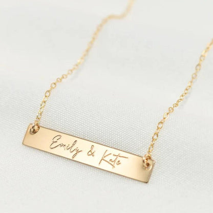 Custom Engraved Handwriting Necklace - Hidden Forever