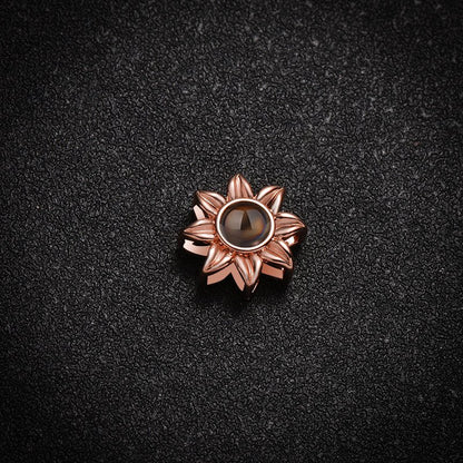 Custom Floral Glow Hidden Photo Necklace - Hidden Forever