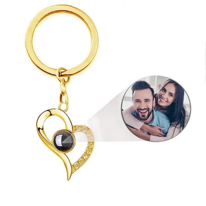 Custom Heart Drop Projection Photo Necklace | Upload Your Hidden Photo - Hidden Forever