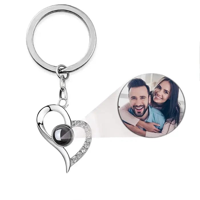 Custom Heart Drop Projection Photo Necklace | Upload Your Hidden Photo - Hidden Forever