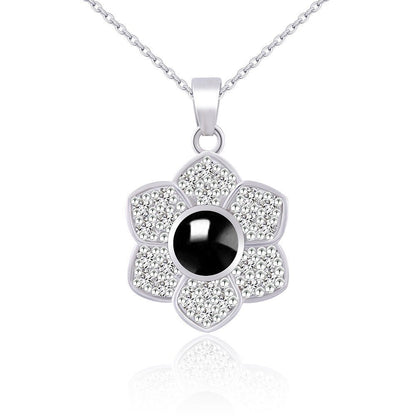 Custom Hidden Photo Projection 6 Petal flower Necklace - Hidden Forever