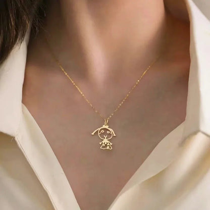 Custom Kids Hand Drawing Necklace - Hidden Forever