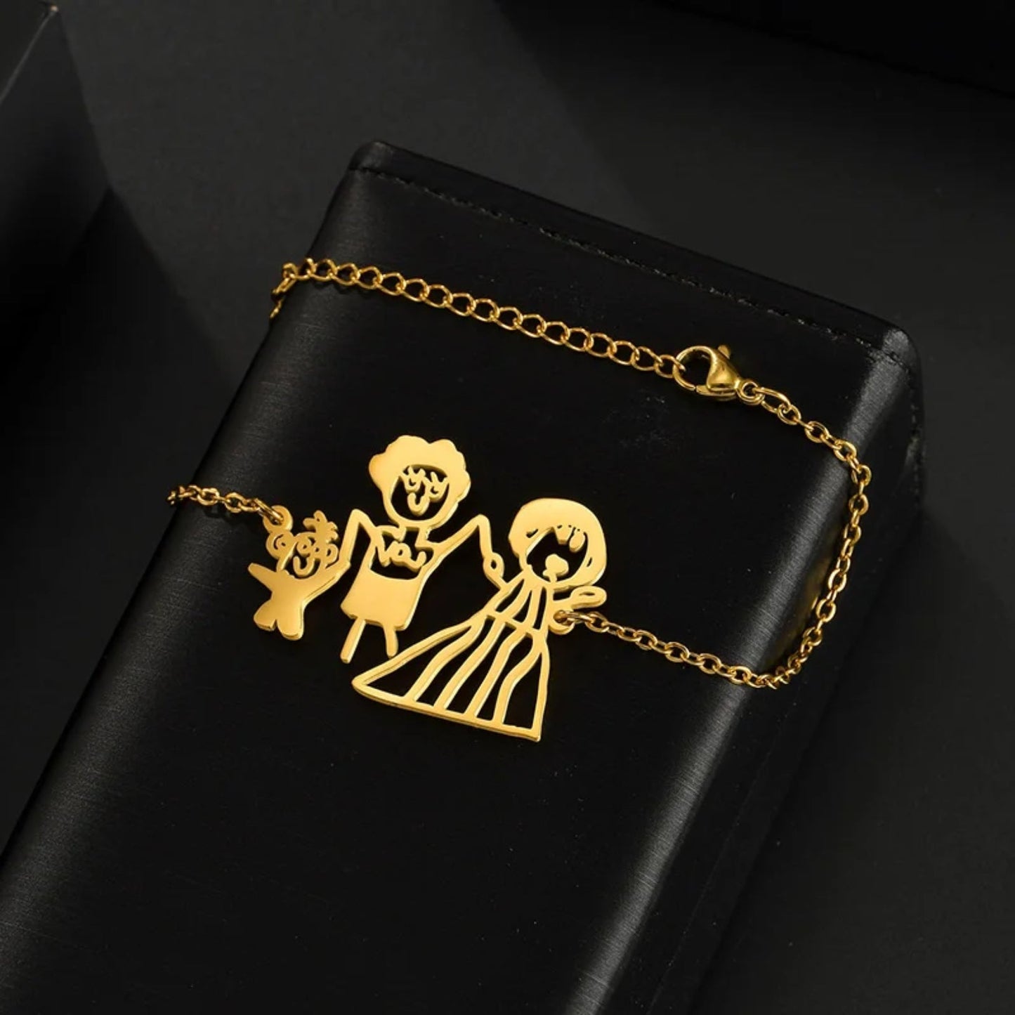 Custom Kids Hand Drawing Necklace - Hidden Forever