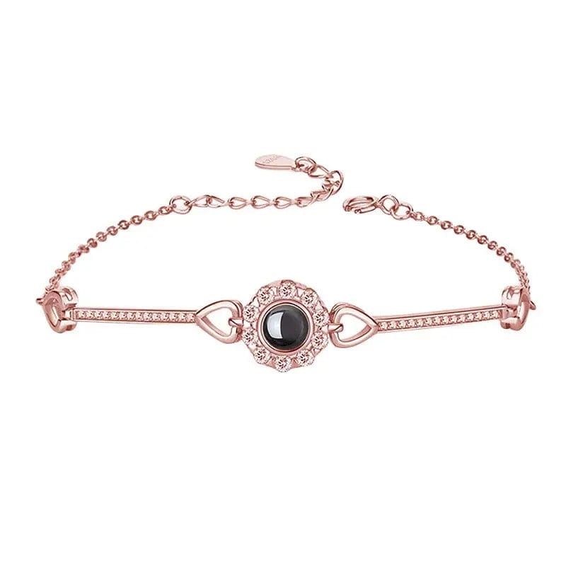 Custom Photo Projection Classic Flower Bracelet - Hidden Forever