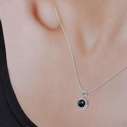 Custom Photo Projection Elegant Pendant Necklace - Hidden Forever