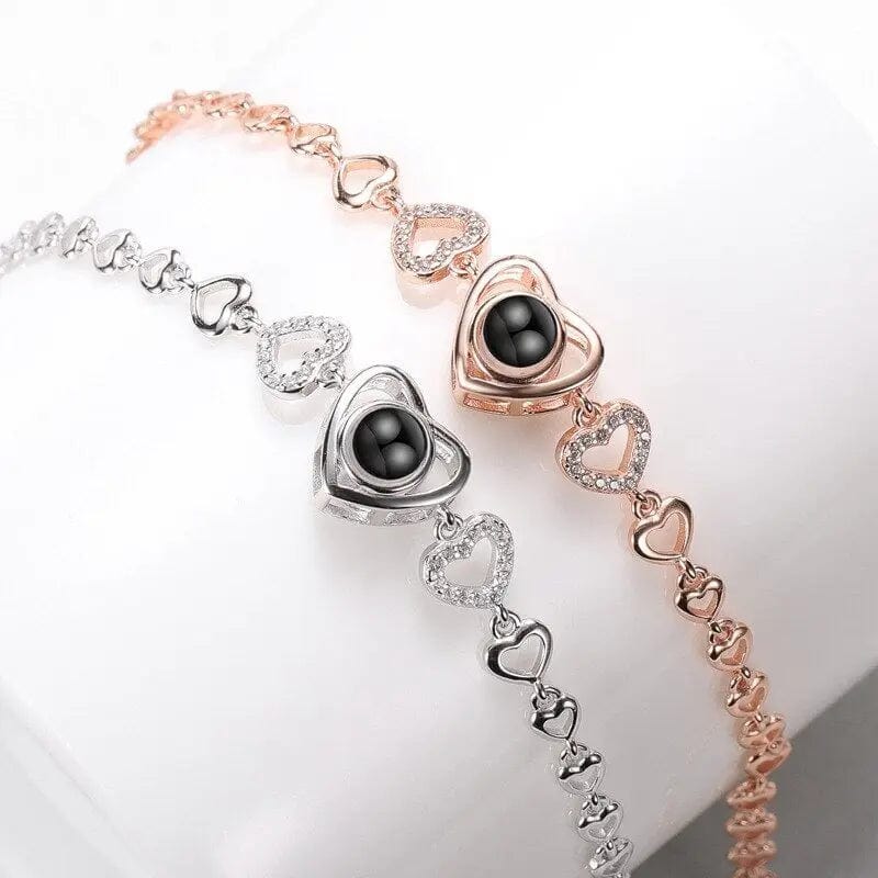 Custom Photo Projection Heart Fashion Bracelet - Hidden Forever