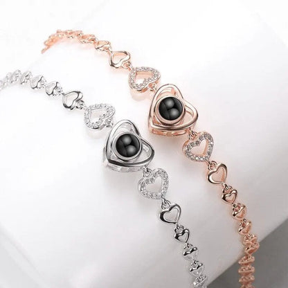 Custom Photo Projection Heart Fashion Bracelet - Hidden Forever
