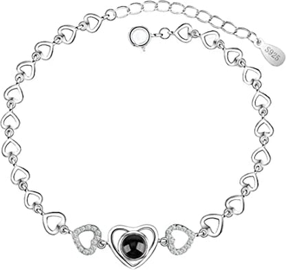 Custom Photo Projection Heart Fashion Bracelet - Hidden Forever