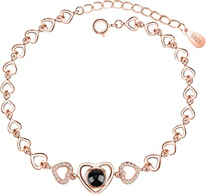 Custom Photo Projection Heart Fashion Bracelet - Hidden Forever