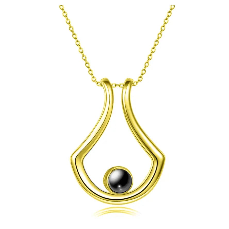Custom Photo Projection U-Shaped Pendant Necklace - Hidden Forever