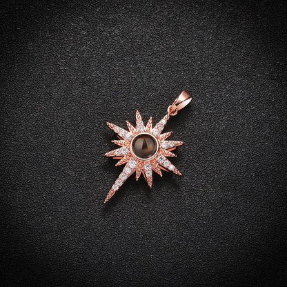 Custom Stellar Radiance Hidden Photo Necklace - Hidden Forever