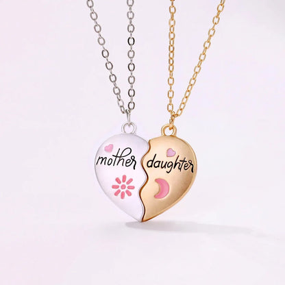 Heart Bond Connecting Mother-Daughter Necklaces - Hidden Forever