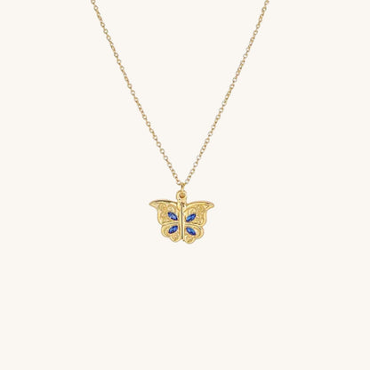 Matching Sisters Heart Butterfly Necklace - Hidden Forever