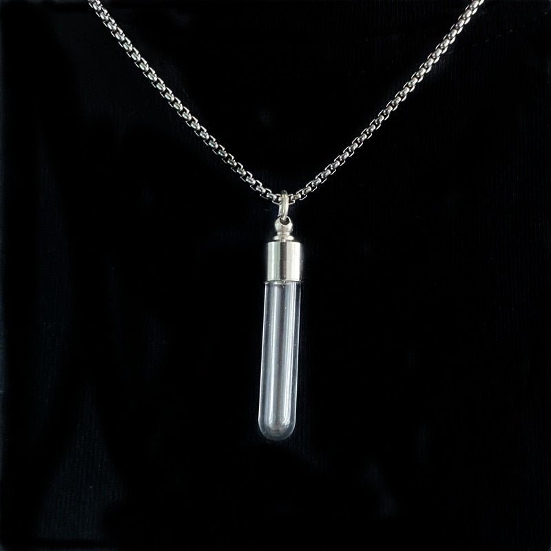 Memorial Vial/Urn Pendant Necklace - Hidden Forever