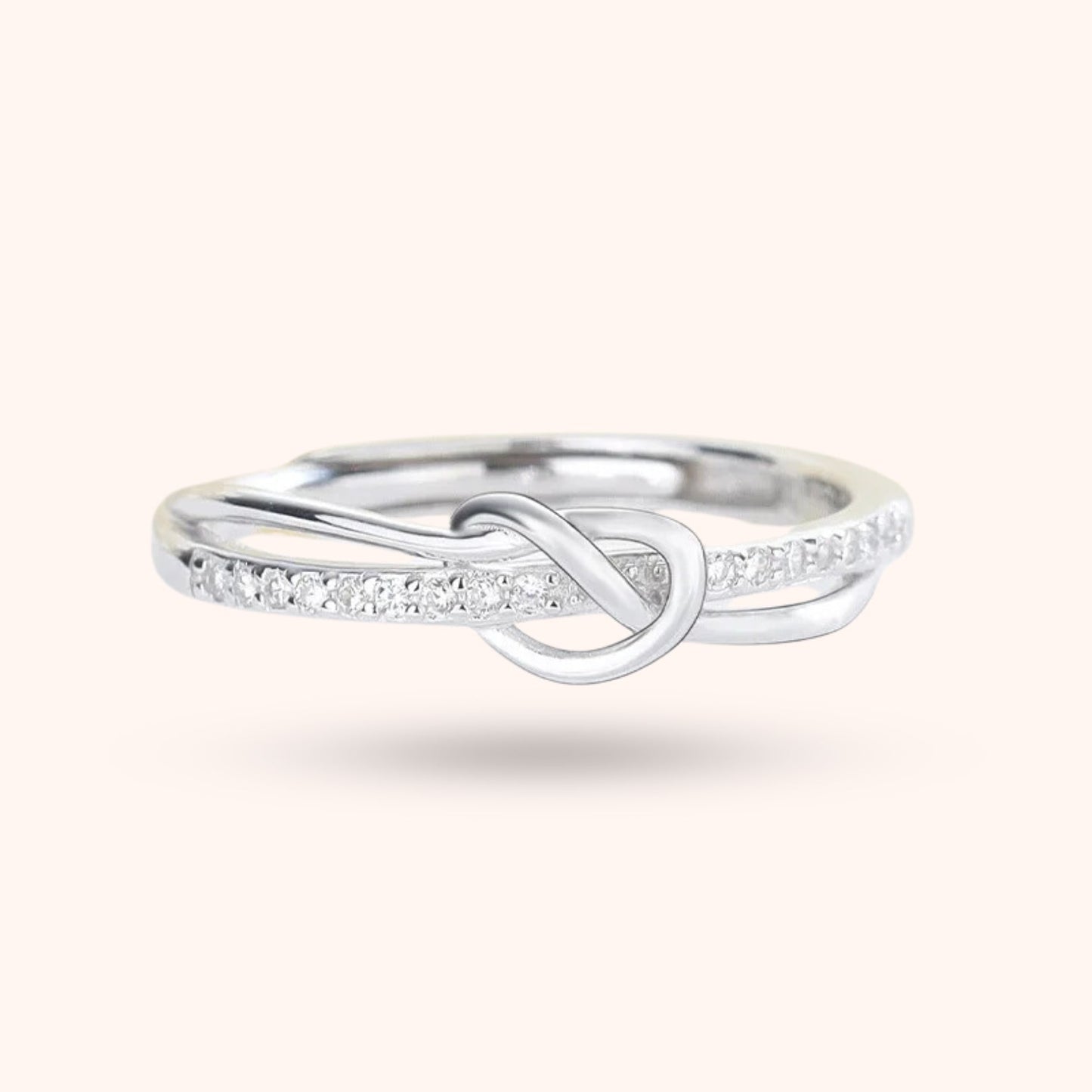 Mother & Daughter Bond Double Band Knot Ring - Hidden Forever