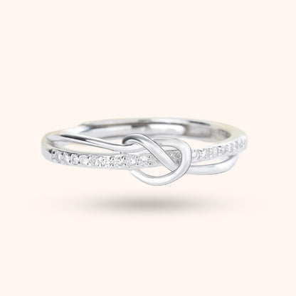 Mother & Daughter Bond Double Band Knot Ring - Hidden Forever