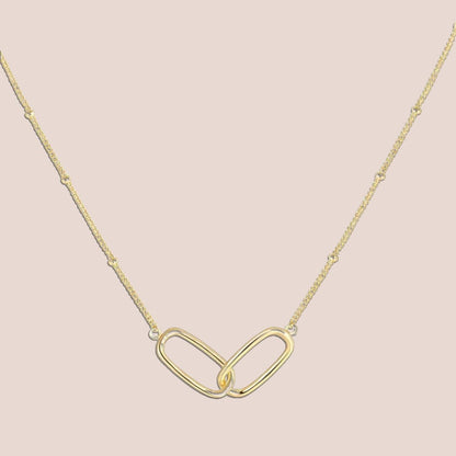 Mother & Daughter Linked Pendant Necklace - Hidden Forever