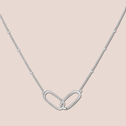 Mother & Daughter Linked Pendant Necklace - Hidden Forever