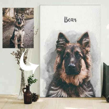 Watercolor Pet Portrait - Hidden Forever